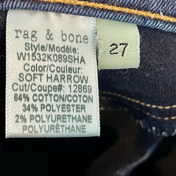 Rag & Bone 10” Skinny Jeans size 27 - Picture 5 of 7